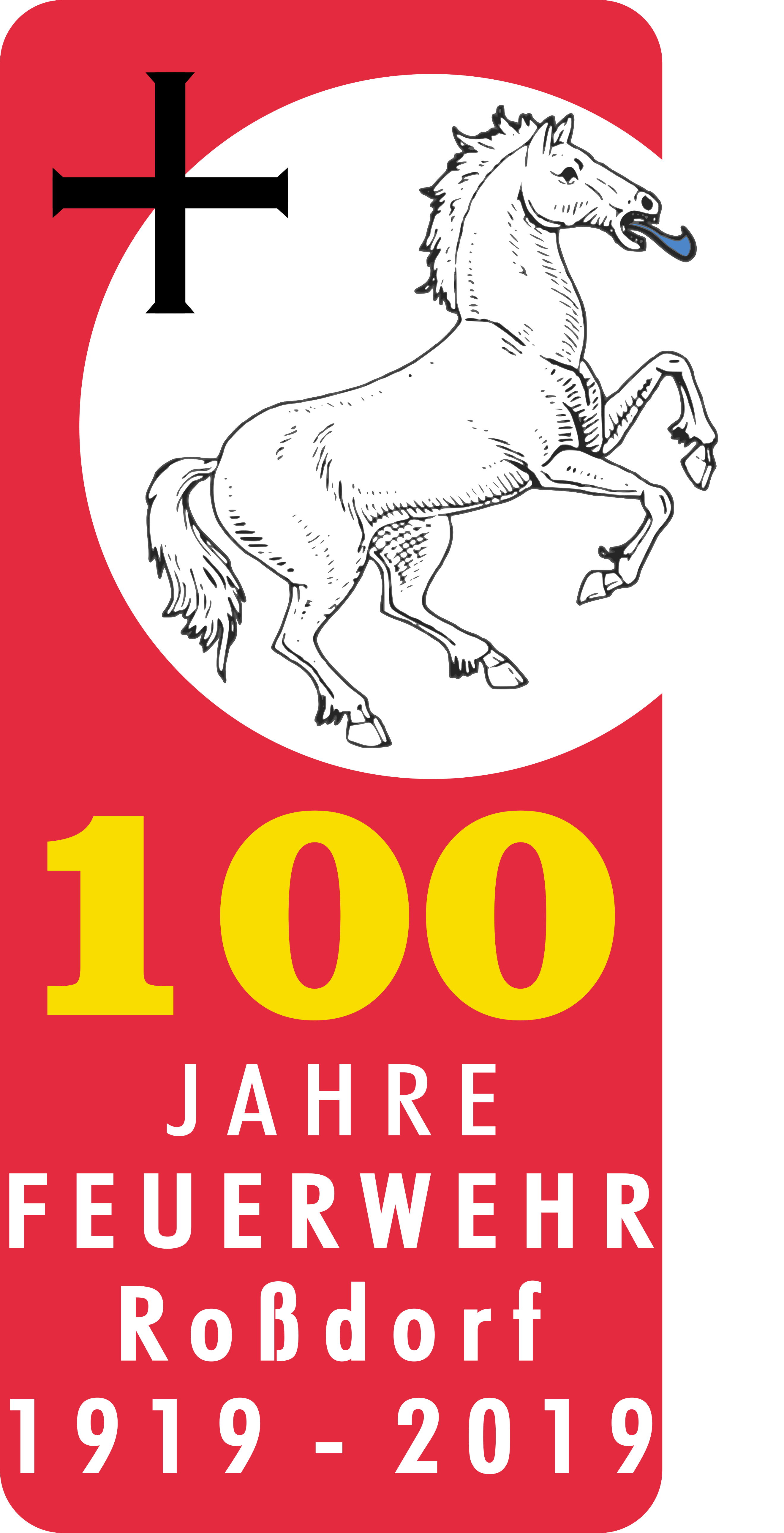 Logo zur 100 Jahrfeier der FF Roßdorf